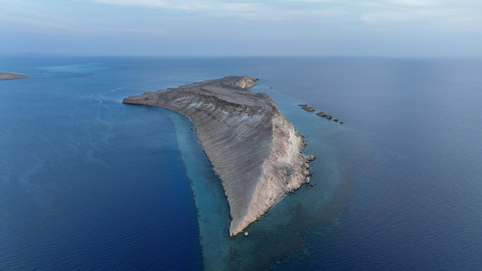 an island in the middle of the ocean